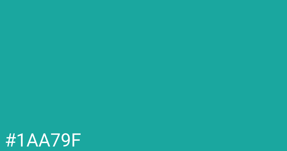 Hex color #1aa79f graphic