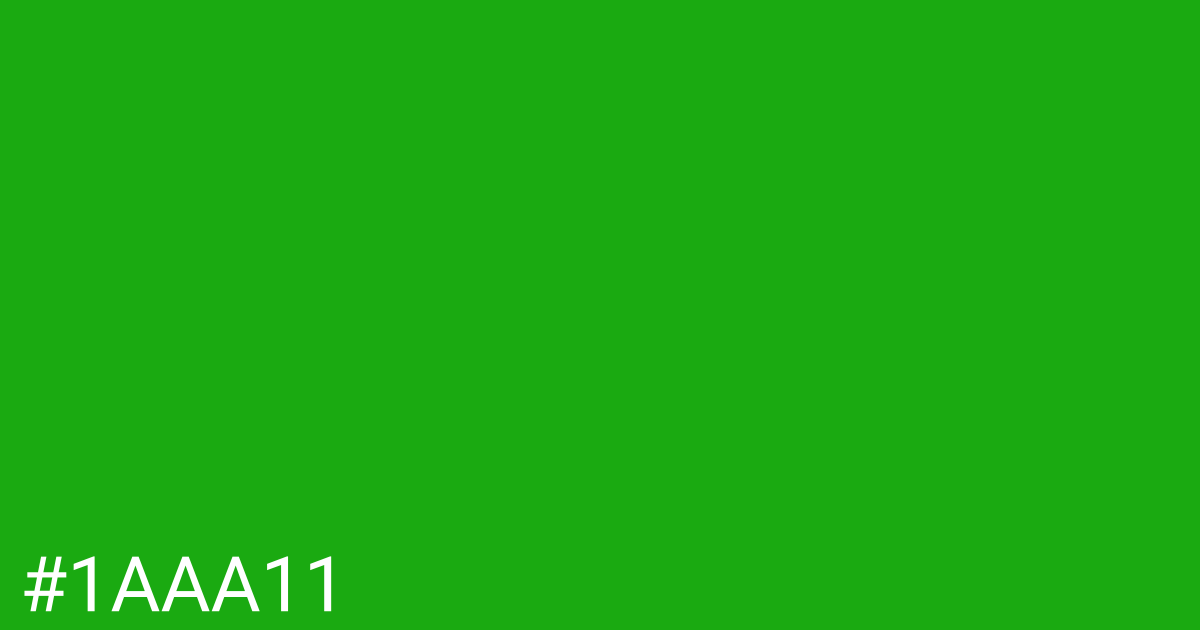 Hex color #1aaa11 graphic