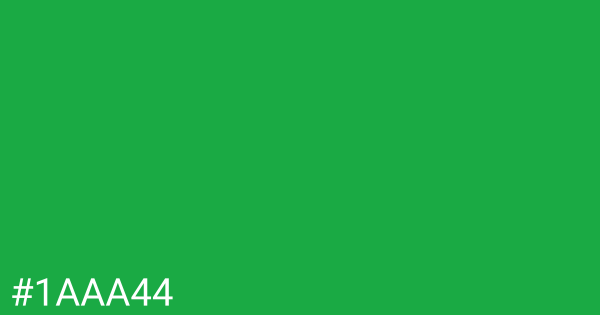 Hex color #1aaa44 graphic