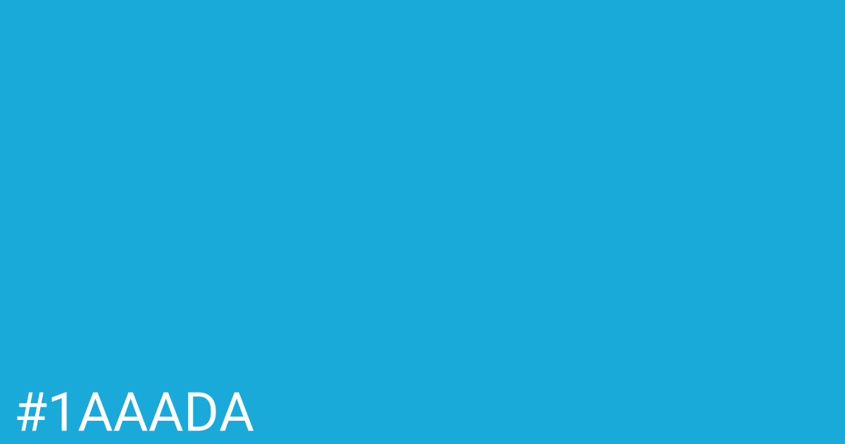 Hex color #1aaada graphic