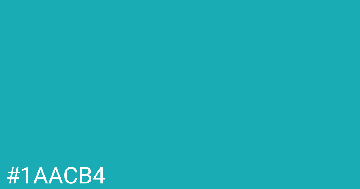 Hex color #1aacb4 graphic