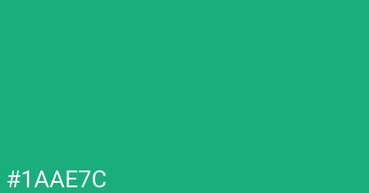 Hex color #1aae7c graphic
