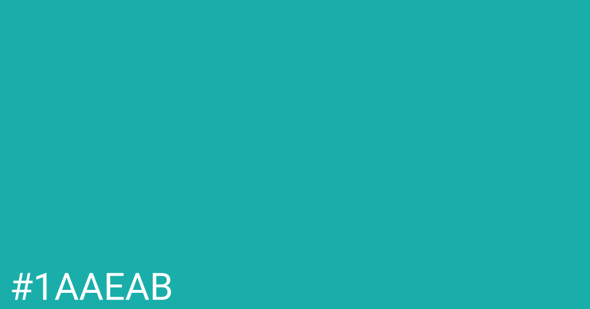 Hex color #1aaeab graphic