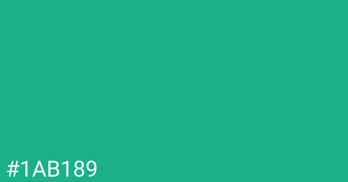 Hex color #1ab189 graphic