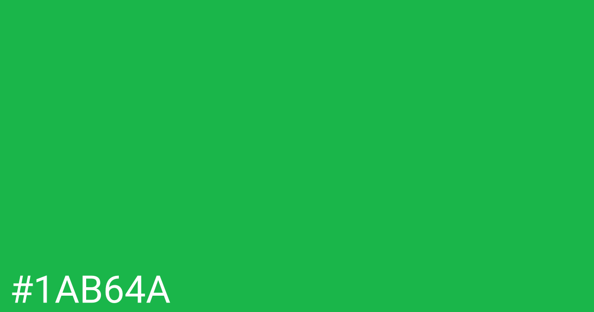Hex color #1ab64a graphic
