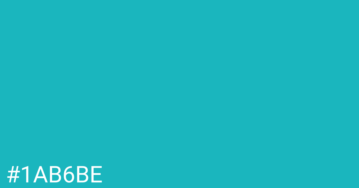 Hex color #1ab6be graphic