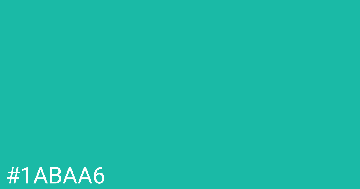 Hex color #1abaa6 graphic