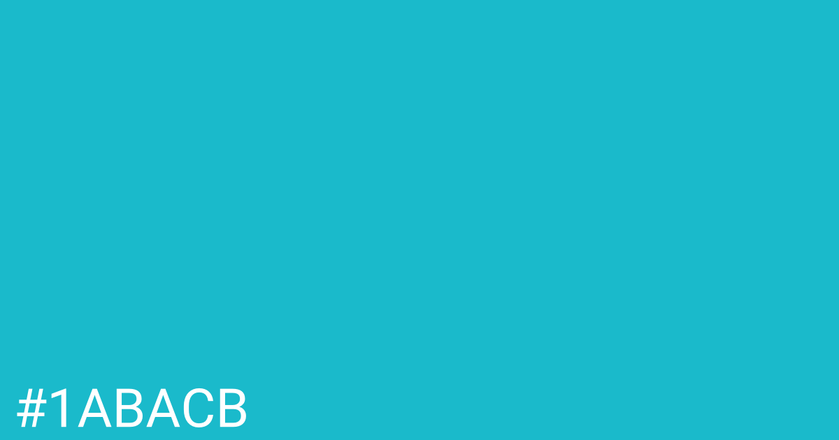 Hex color #1abacb graphic