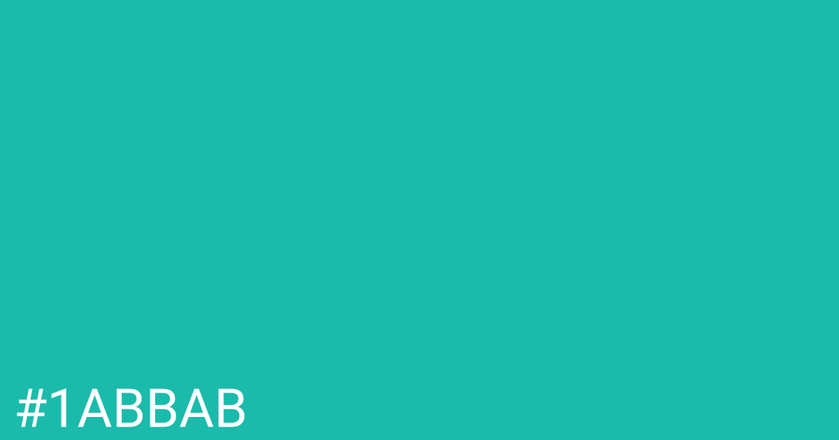 Hex color #1abbab graphic