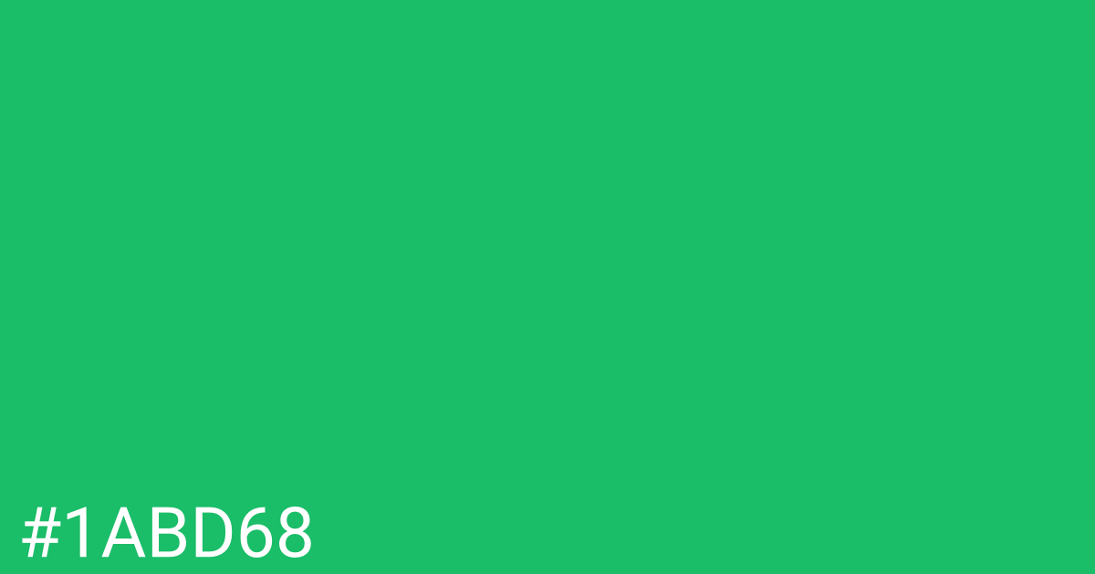 Hex color #1abd68 graphic
