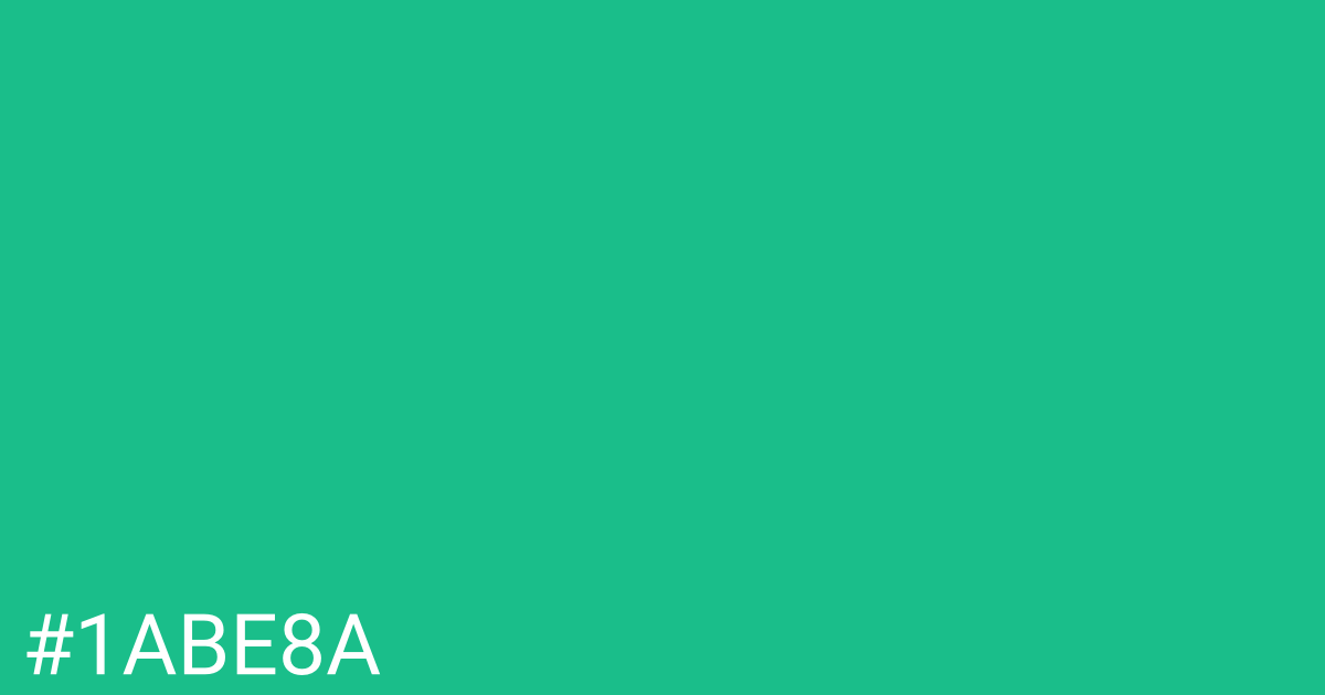 Hex color #1abe8a graphic