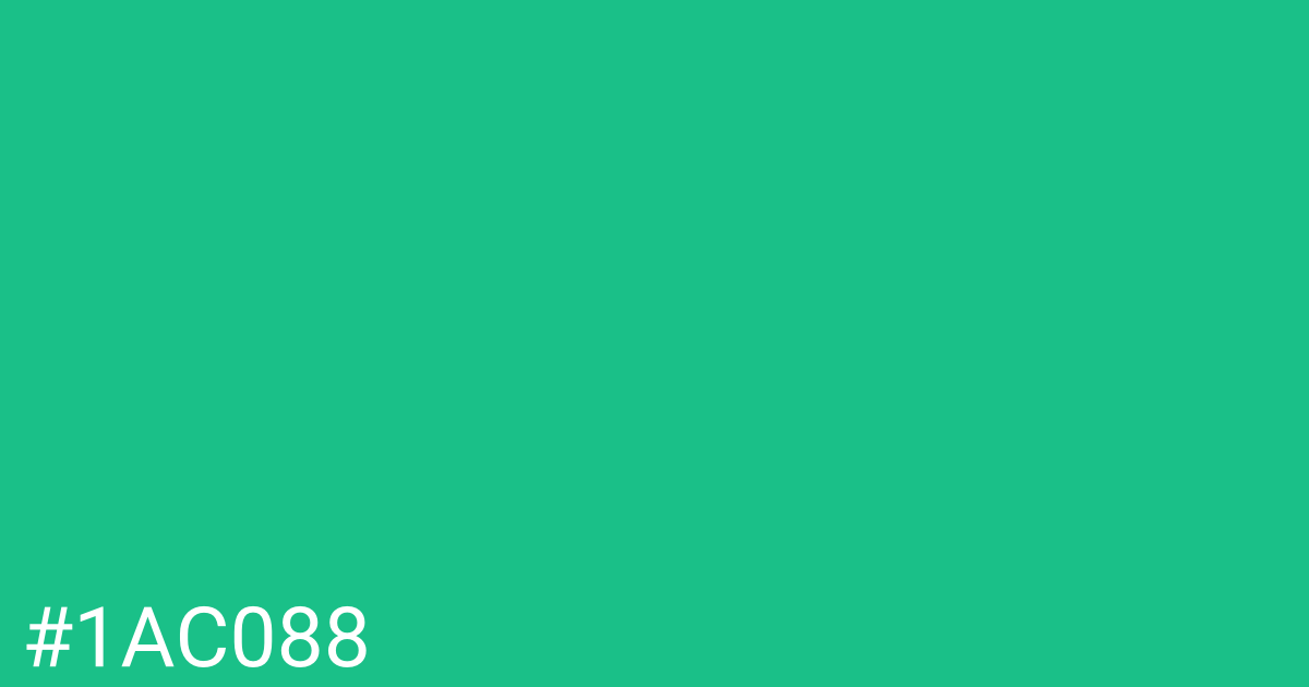 Hex color #1ac088 graphic