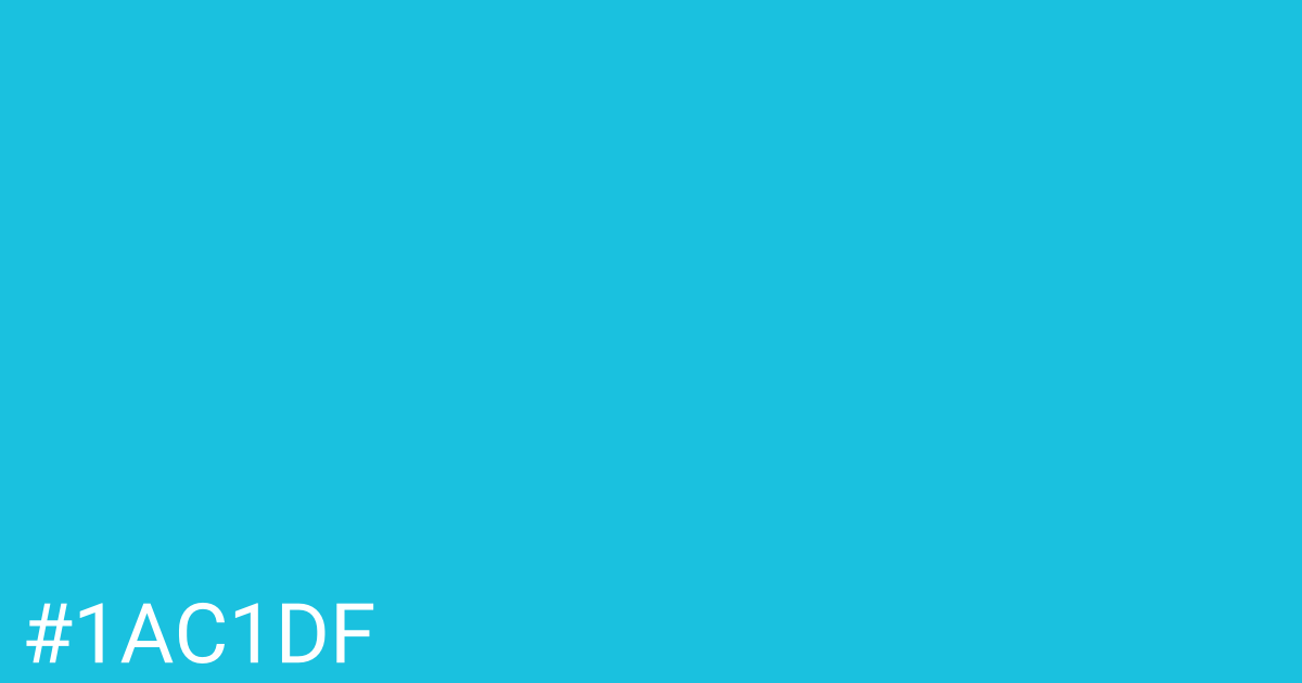 Hex color #1ac1df graphic