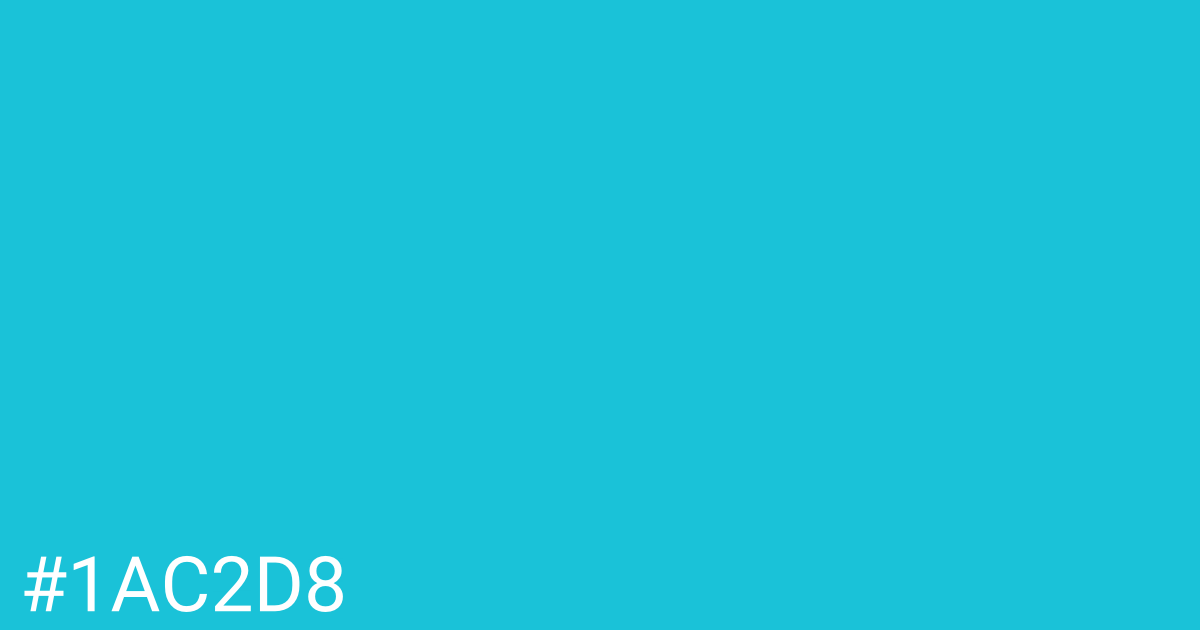 Hex color #1ac2d8 graphic