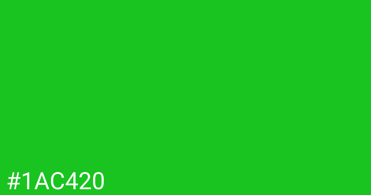 Hex color #1ac420 graphic