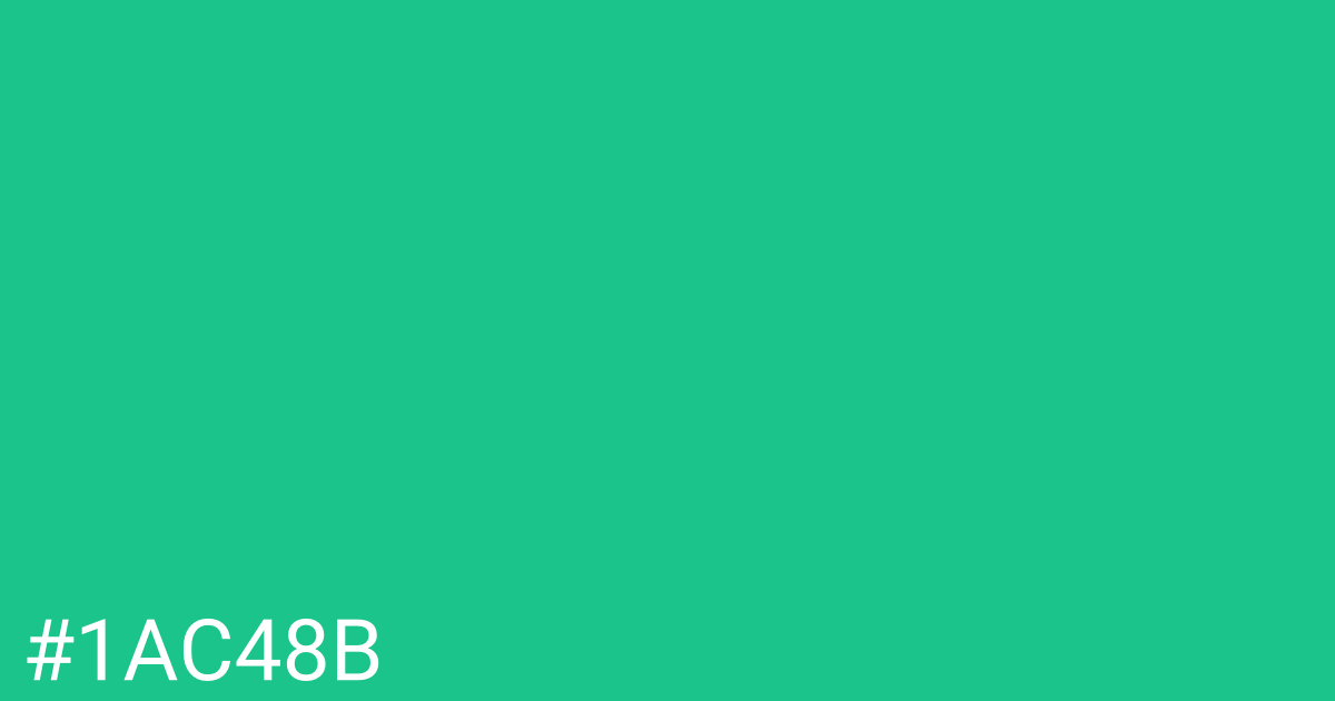 Hex color #1ac48b graphic