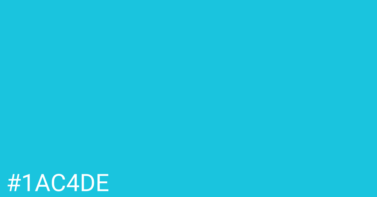 Hex color #1ac4de graphic