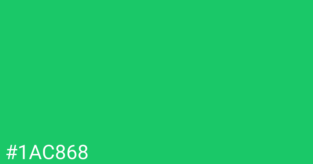 Hex color #1ac868 graphic