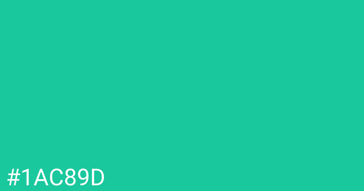 Hex color #1ac89d graphic