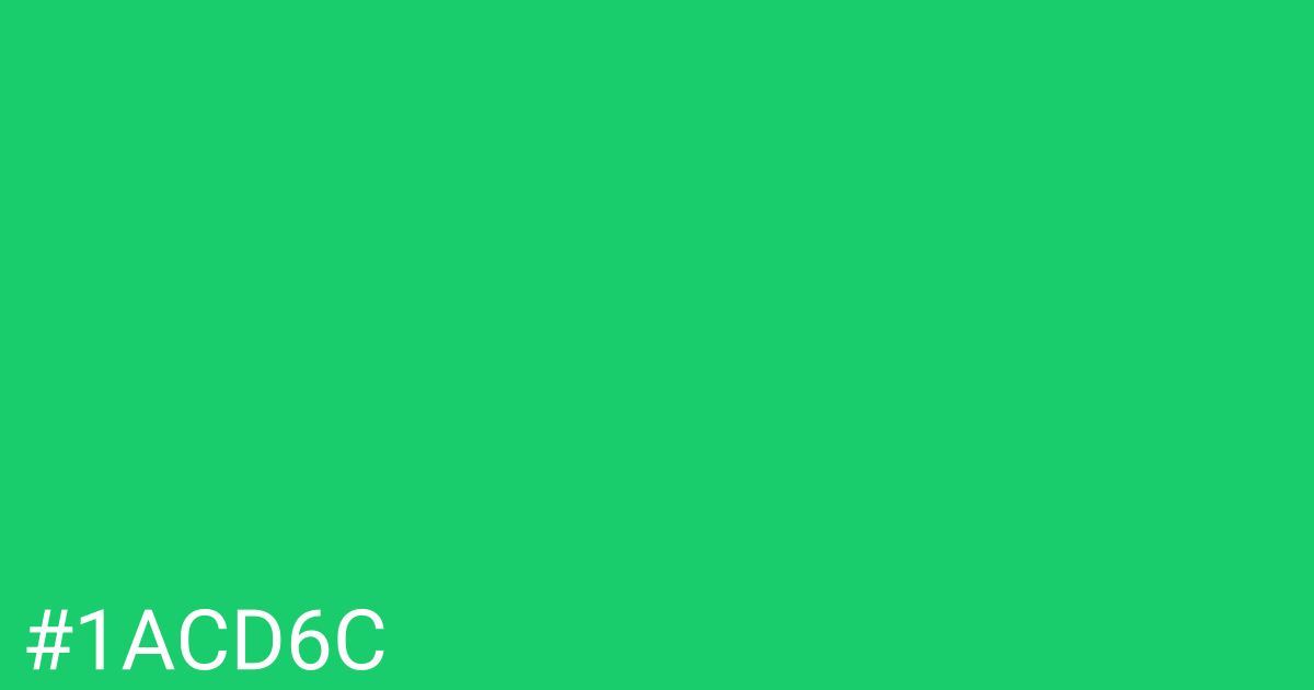 Hex color #1acd6c graphic