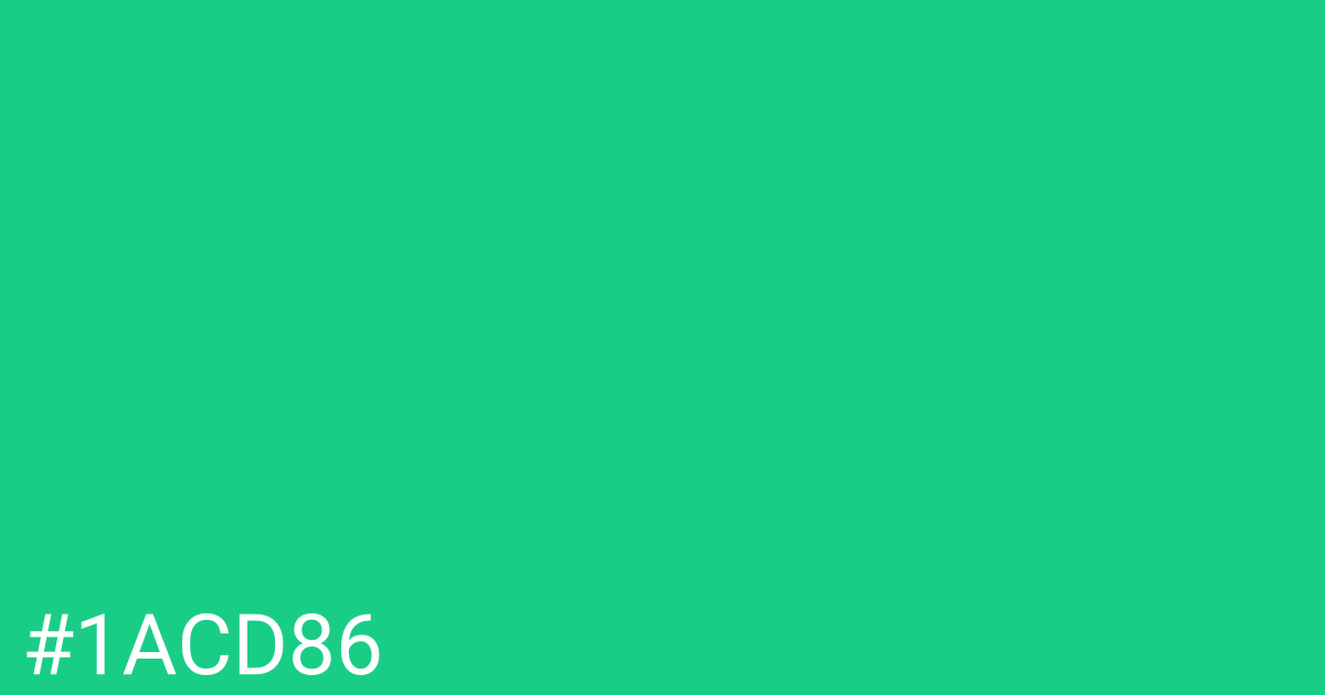 Hex color #1acd86 graphic