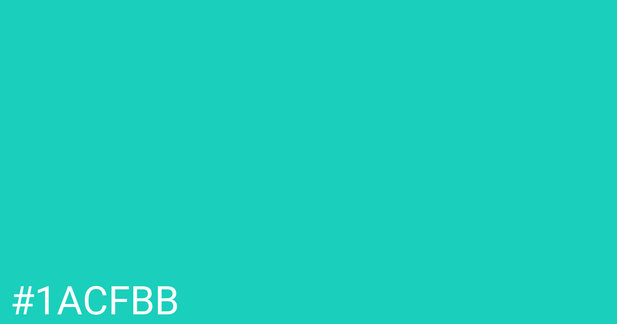 Hex color #1acfbb graphic