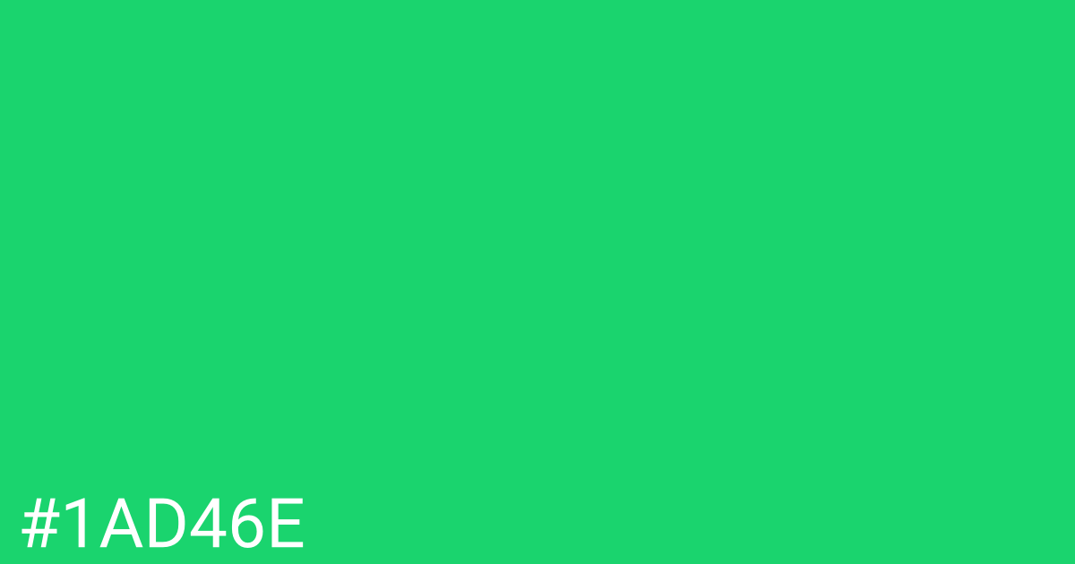 Hex color #1ad46e graphic