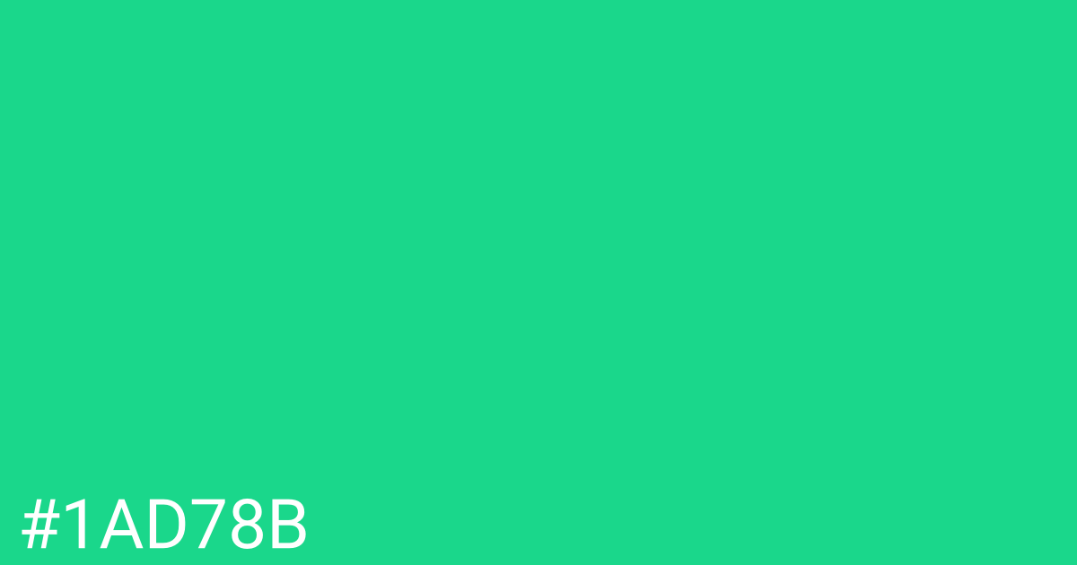 Hex color #1ad78b graphic
