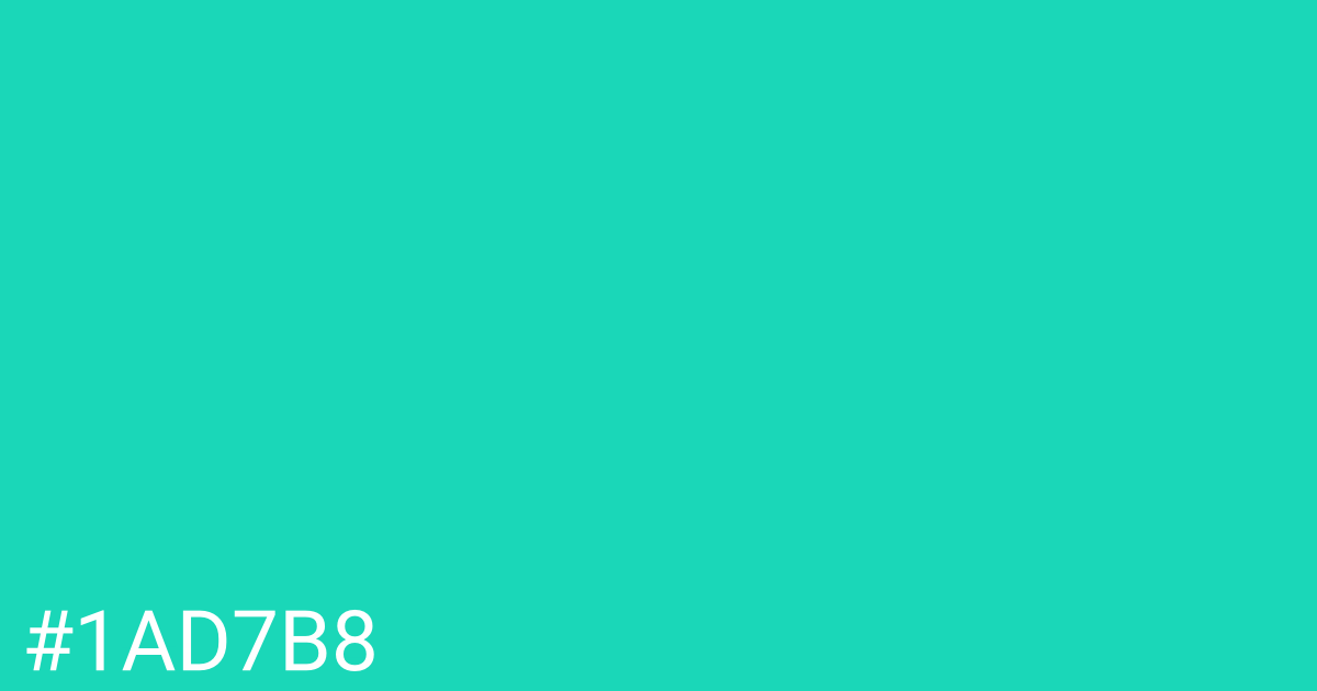 Hex color #1ad7b8 graphic