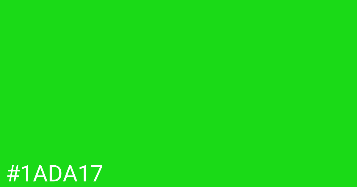 Hex color #1ada17 graphic