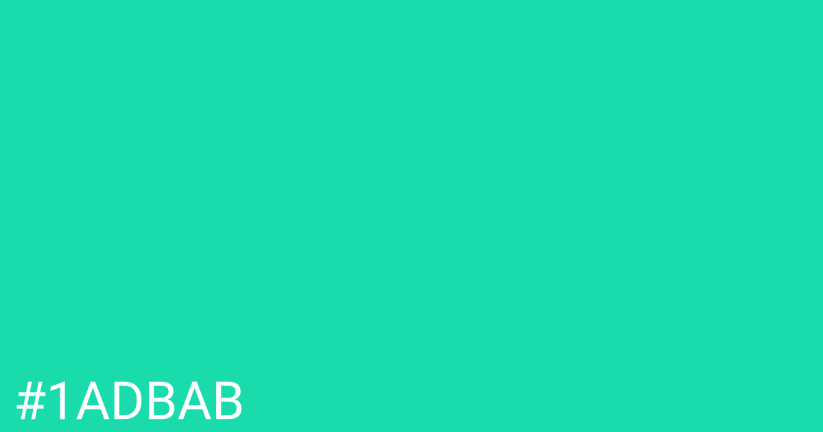 Hex color #1adbab graphic