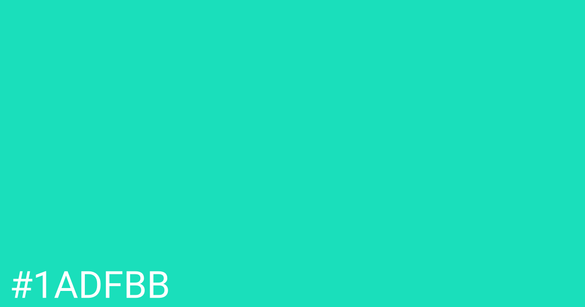 Hex color #1adfbb graphic