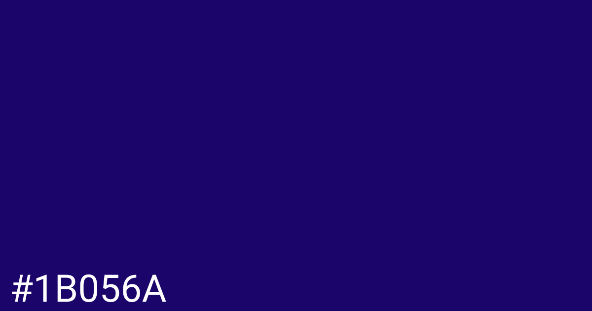 Hex color #1b056a graphic