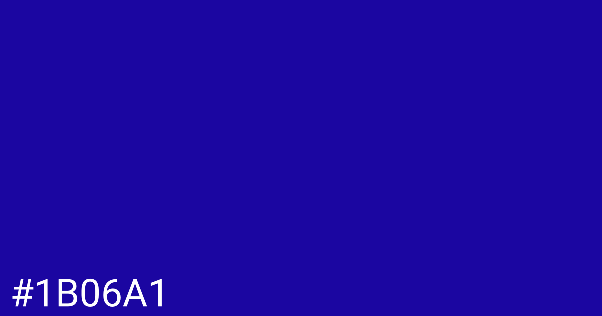 Hex color #1b06a1 graphic