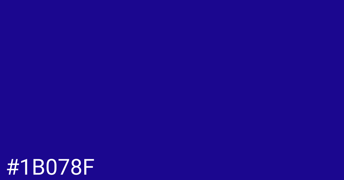 Hex color #1b078f graphic