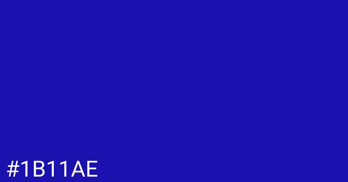 Hex color #1b11ae graphic