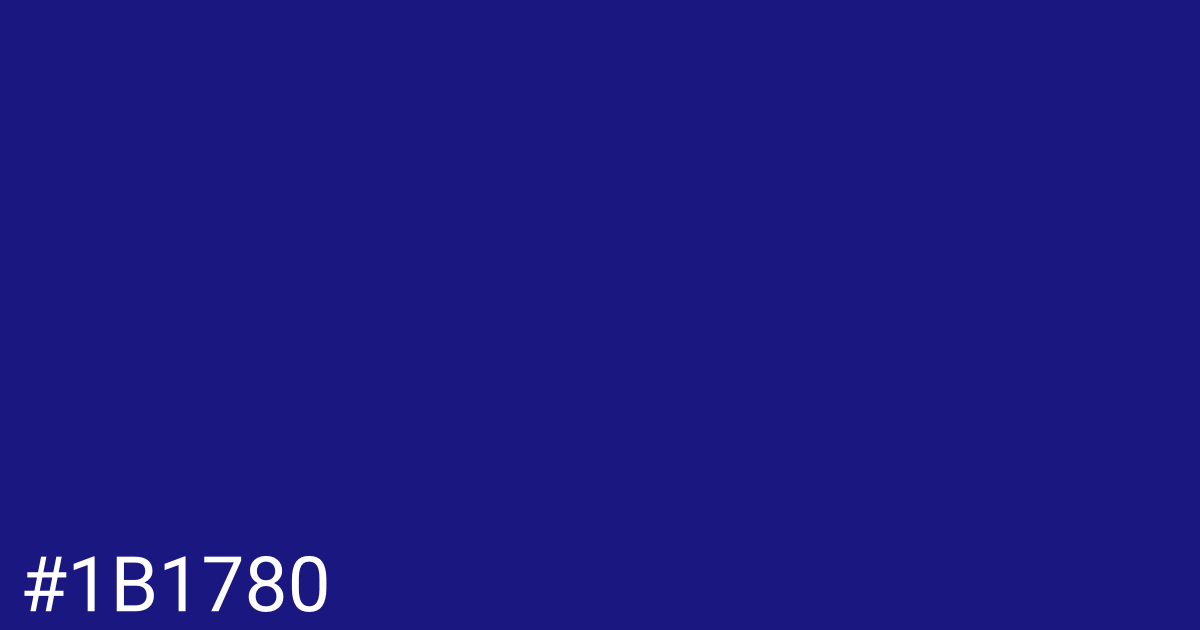 Hex color #1b1780 graphic