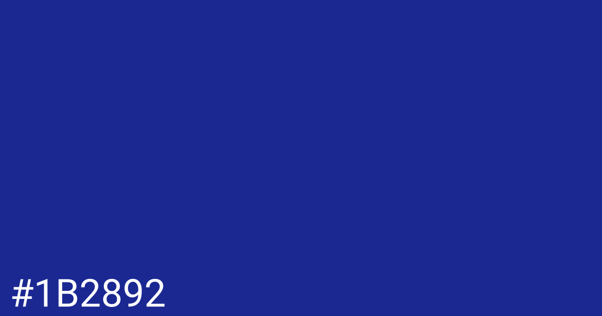 Hex color #1b2892 graphic