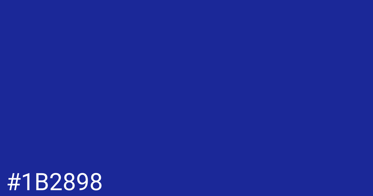 Hex color #1b2898 graphic