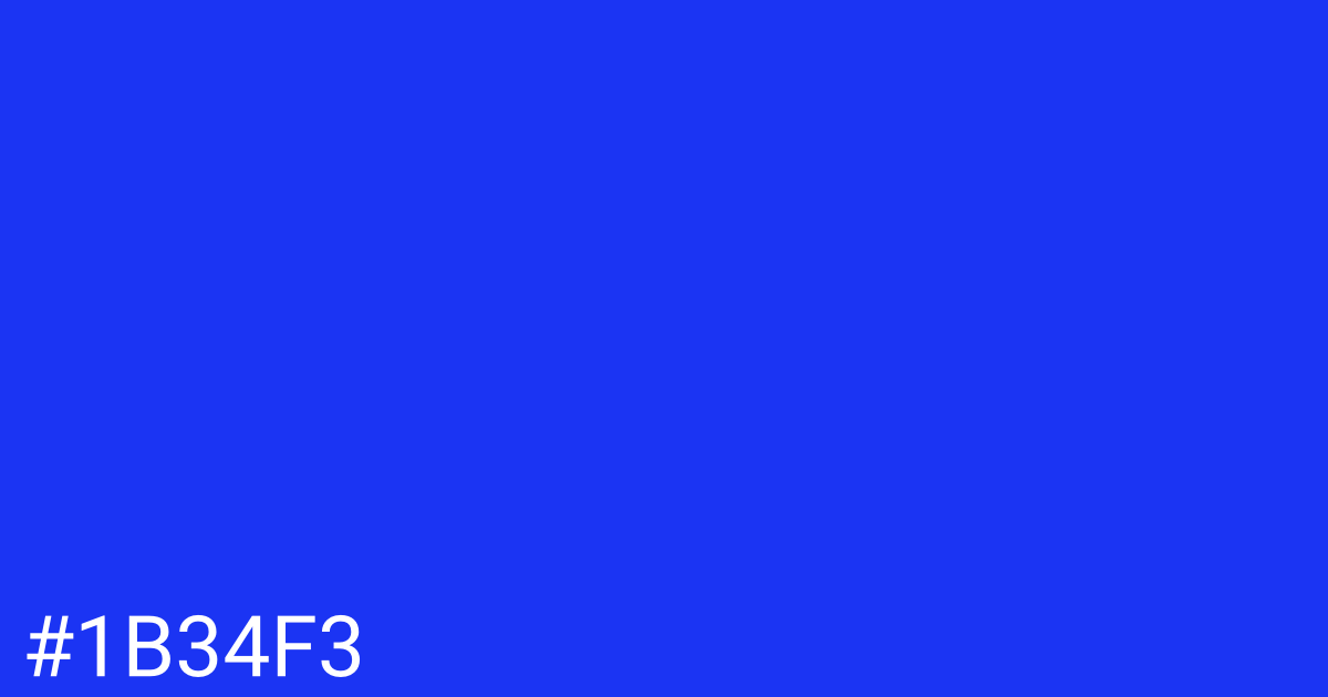 Hex color #1b34f3 graphic