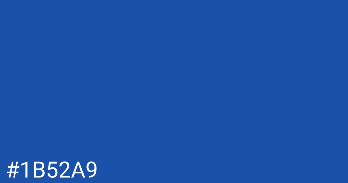 Hex color #1b52a9 graphic