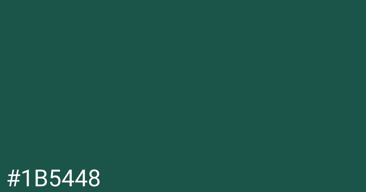 Hex color #1b5448 graphic