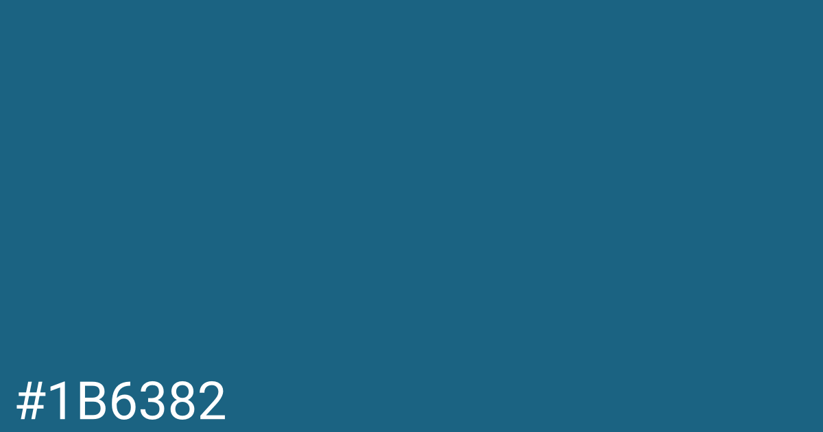 Hex color #1b6382 graphic