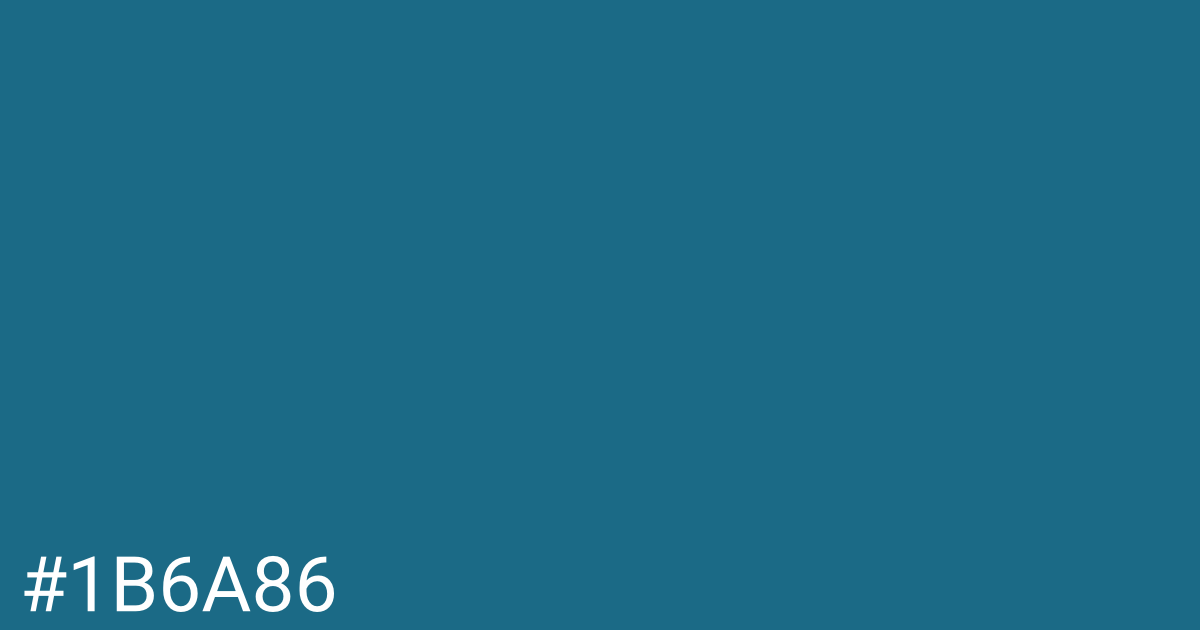 Hex color #1b6a86 graphic