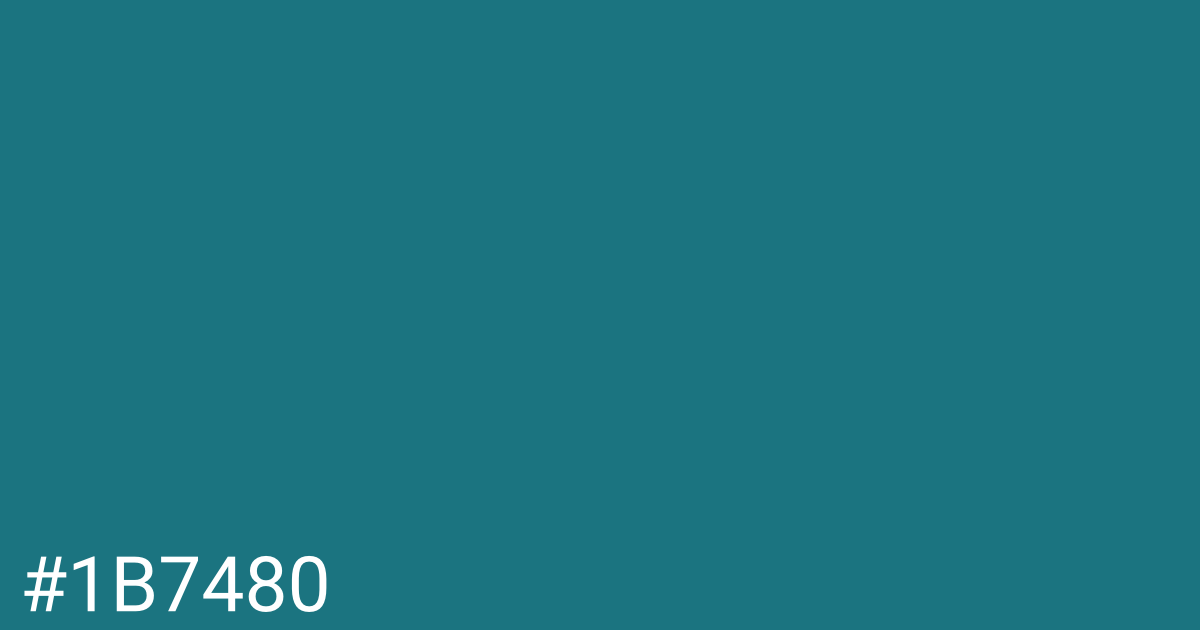 Hex color #1b7480 graphic