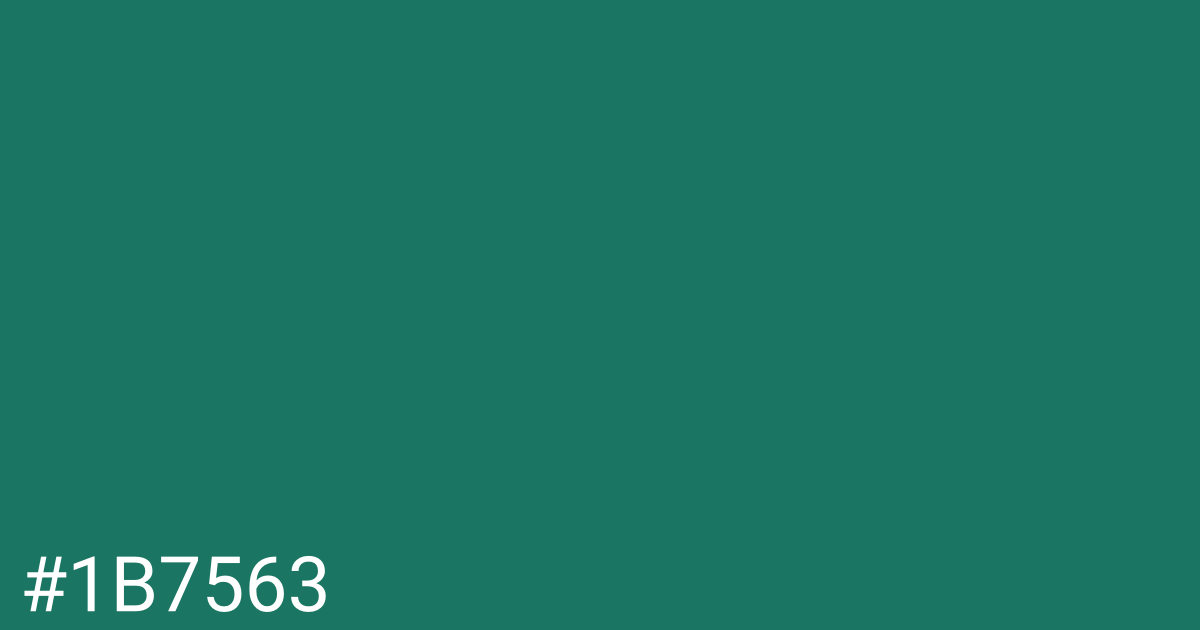 Hex color #1b7563 graphic