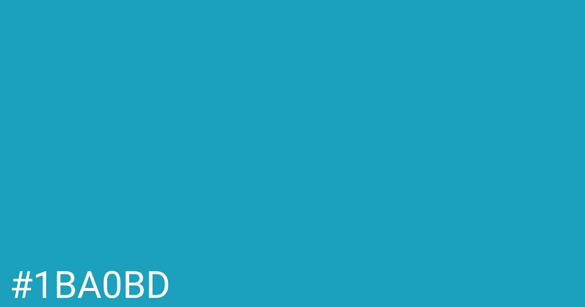 Hex color #1ba0bd graphic