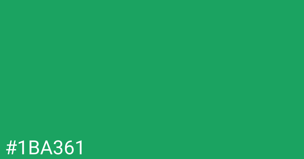 Hex color #1ba361 graphic