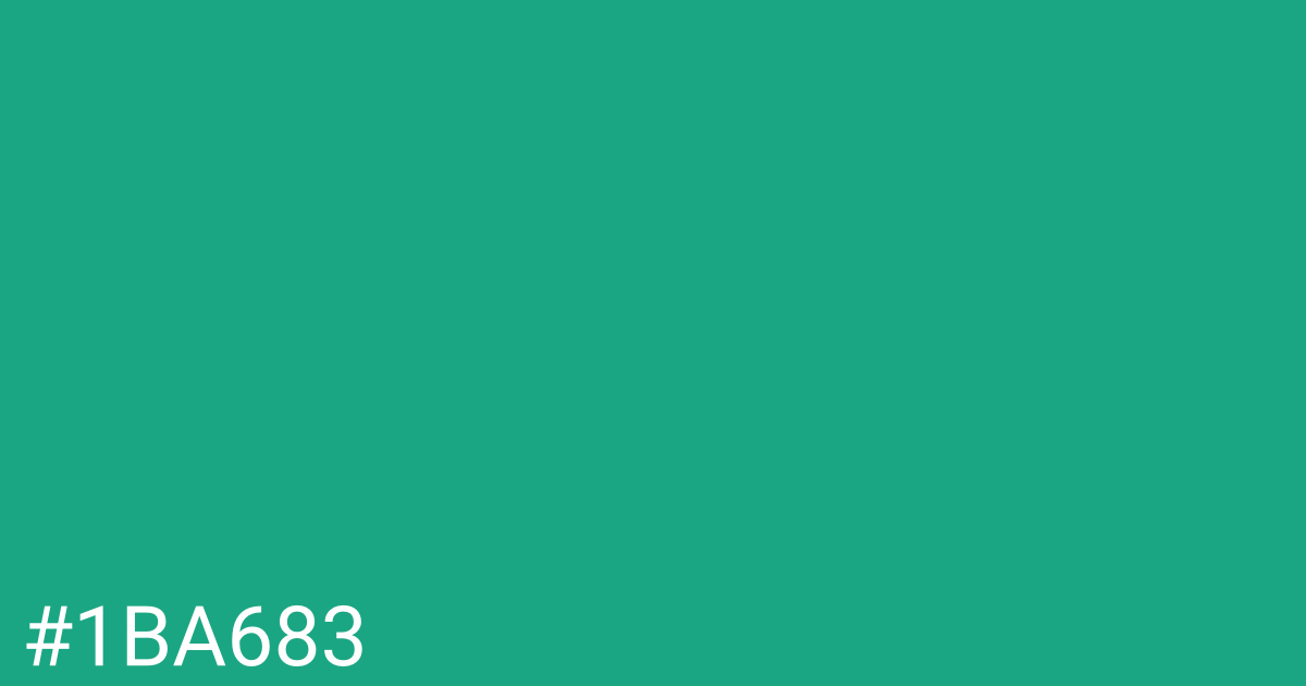 Hex color #1ba683 graphic