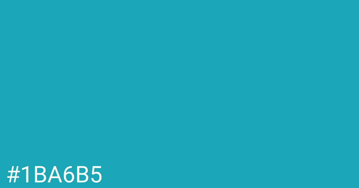 Hex color #1ba6b5 graphic